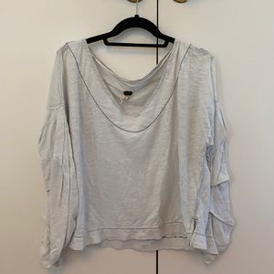 Free people long sleeve scoop neck